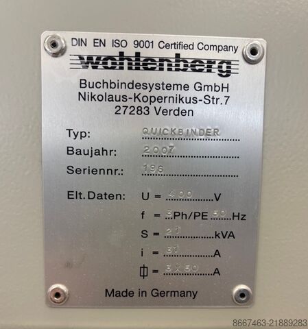  Wohlenberg Quickbinder