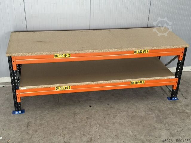 Bàn đóng gói bàn làm việc bàn làm việc Polypal Stockpal / Werkbank / Abm.: 2500x938x900mm(BxTxH)