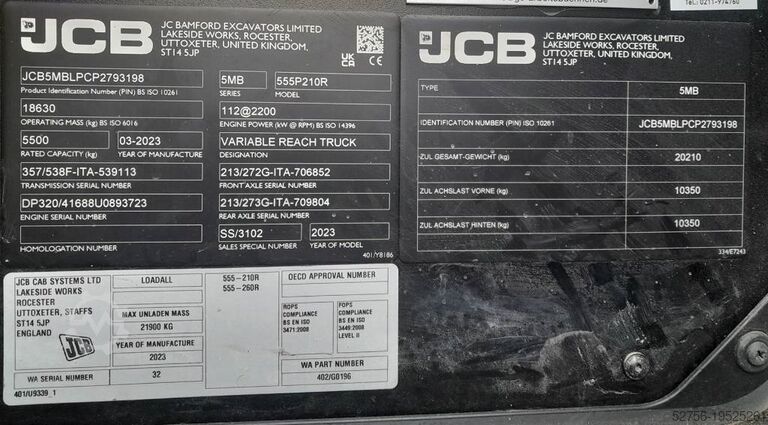 Chargeur télescopique JCB 555-210 R