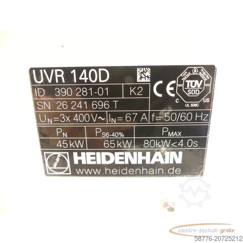Componente Heidenhain Heidenhain UVR 140D 390 281-01 SN26241696T generalüberholt - 3 Mon. Gewährl.
