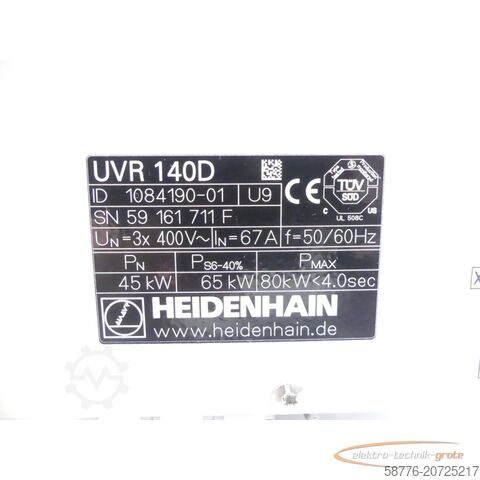 하이덴하인 성분 Heidenhain UVR 140D ID 1084190-01 SN 59161711F generalüberholt mit 3 Mon. Gwl.