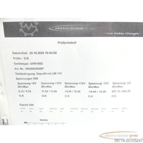 Componente Heidenhain Heidenhain UVR 150D 390 421-01 SN26825548P generalüberh.+ 3 Monate Gewährleist.