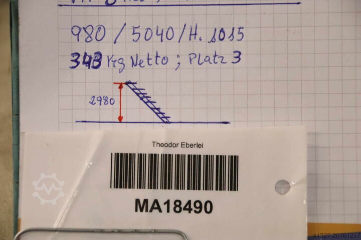 Steel staircase Stahl 13-stufig  Höhe 2980 mm