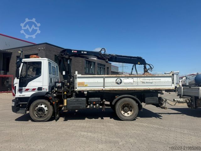 رافعة مثبتة على شاحنة IVECO 140E250 Kipper mit HIAB Kran inklusive Anhänger