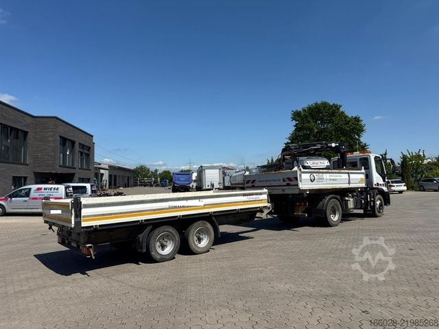 شاحنة قلابة ثلاثية الجوانب IVECO 140E250 Kipper mit HIAB Kran inklusive Anhänger