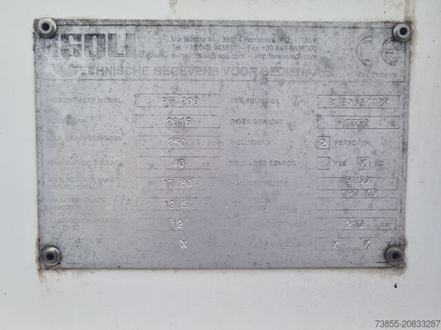 Nền tảng làm việc trên không gắn trên xe tải Isoli PT200 on Nissan NT400