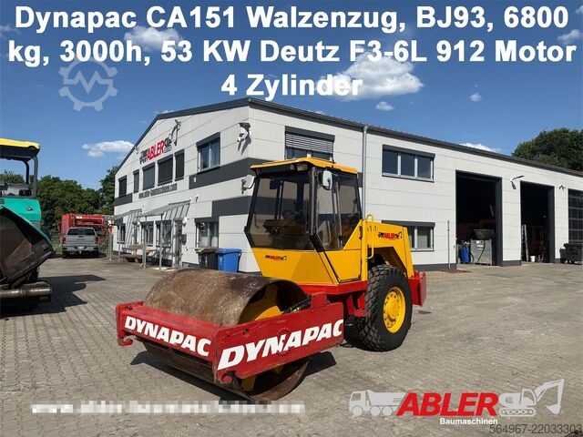 Cilindru compactor cu tambur simplu Dynapac CA151 Walzenzug 53 kW Deutz