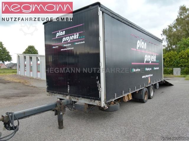 Remolque de plataforma baja  Spermann, Schiebeplane mit hydraulischer Rampe
