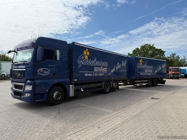 LKW mit Kofferaufbau MAN TGA  Schwenkwand-Getränkeaufbau incl. Anhänger