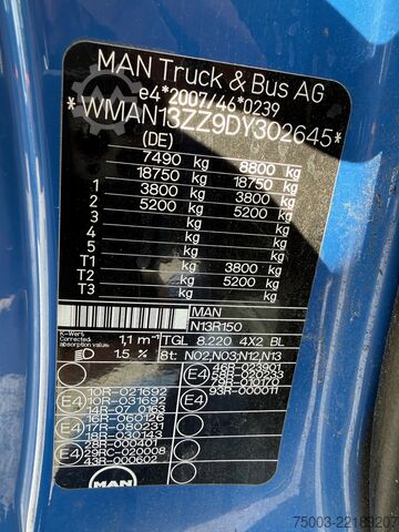 厢式货车 MAN TGL 8.220 / 6 Personen