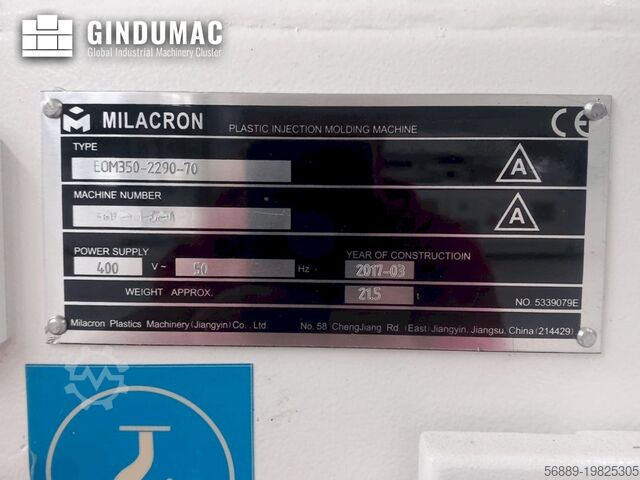 電気射出成形機 Milacron Elektron Evo 350