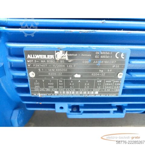 Componente Allweiler NB20-160/01 Kreiselpumpe - Ø = 157 mit MA 80B2-B5 / A400811BD2917