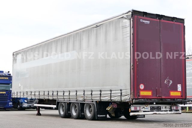 Brandalı açık yarı römork KRONE SD Pritsche Plane XL MegaLiner Edscha Bordwände