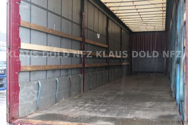 Brandalı açık yarı römork KRONE SD Pritsche Plane XL MegaLiner Edscha Bordwände