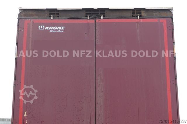 Brandalı açık yarı römork KRONE SD Pritsche Plane XL MegaLiner Edscha Bordwände