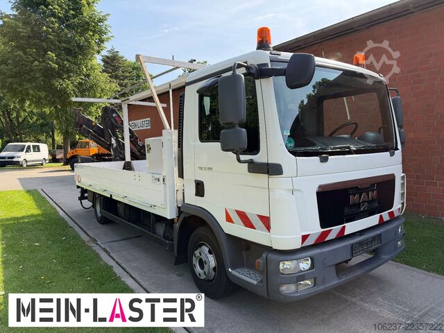 Kamion s dizalicom kombi MAN TGL 8.180 Hiab 055 D4 14m * 3 Sitzer * AHK 11 t