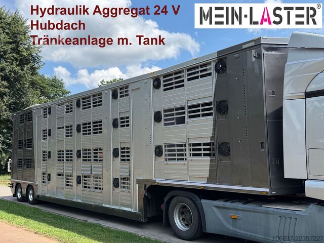 Poluprikolica za transport stoke Finkl 3 + 4 Stock/ Hubdach / Rampe / Tränke/Funk
