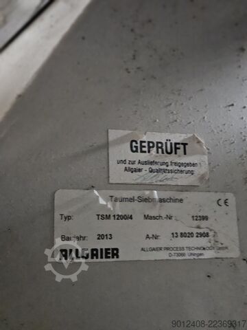 Tumbler screening machine Allgaier Process Technolgy GmbH TSM 1200/4