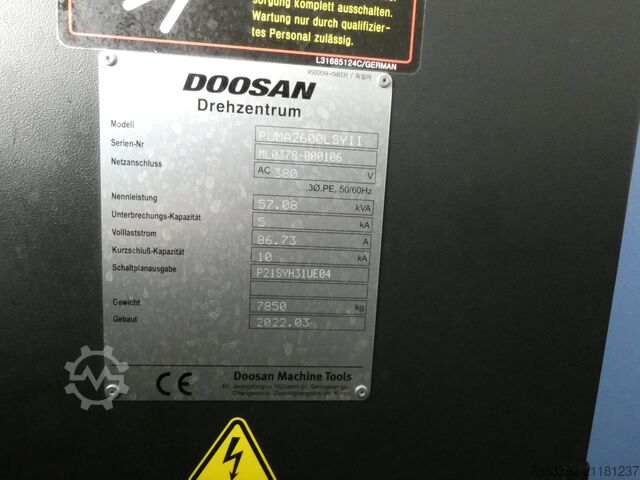  Doosan PUMA2600LSYII