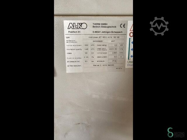 Systèmes d’aspiration ALKO Mobil-Jet 160 année 2007 ALKO Mobil-Jet 160