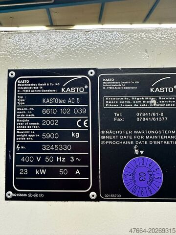 横型バンドソー KASTO TEC AC5