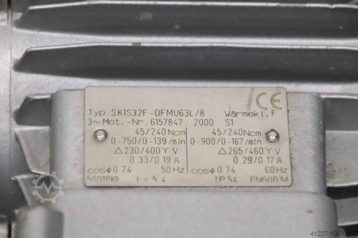 Motorreductor con carrete Nord Tiromat 1 S32F SK1S32F Compact M420