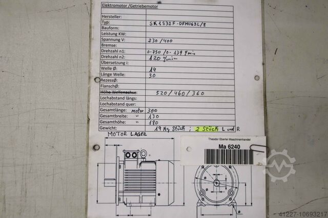 Motorreductor con carrete Nord Tiromat 1 S32F SK1S32F Compact M420
