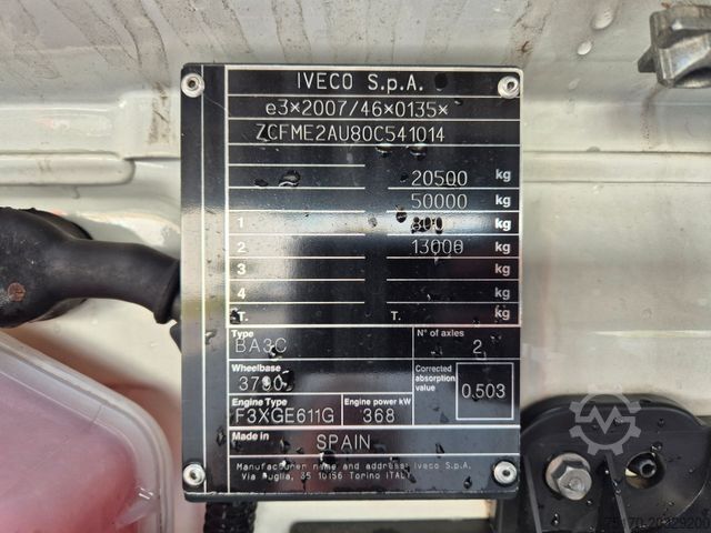 मानक ट्रैक्टर यूनिट IVECO X-Way AS440X50T/P ON+ Hydraulik Intarder Cam