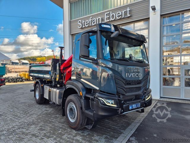 Самосвален камион IVECO AD200X46/P HR OFF Palfinger PK 12.501 Funk AHK