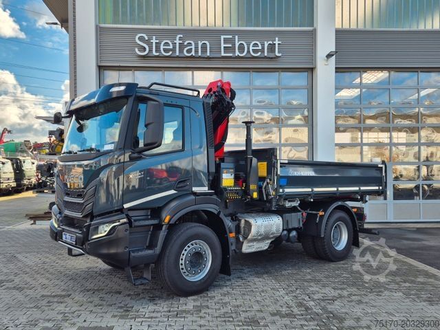 Самосвален камион IVECO AD200X46/P HR OFF Palfinger PK 12.501 Funk AHK