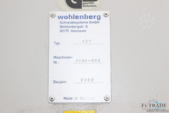  Wohlenberg 137 CUT-Tec