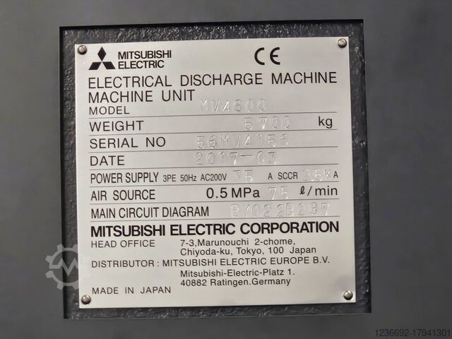 Wire EDM machine Mitsubishi Electric Drahterodiermaschine MV 4800