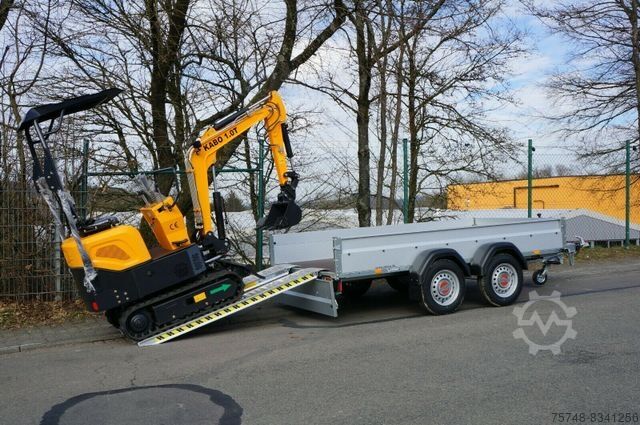 Penggali mini Microbagger 1T Anhänger Minidumper Löffelpaket