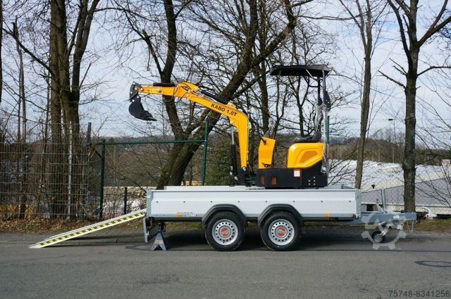 Penggali mini Microbagger 1T Anhänger Minidumper Löffelpaket