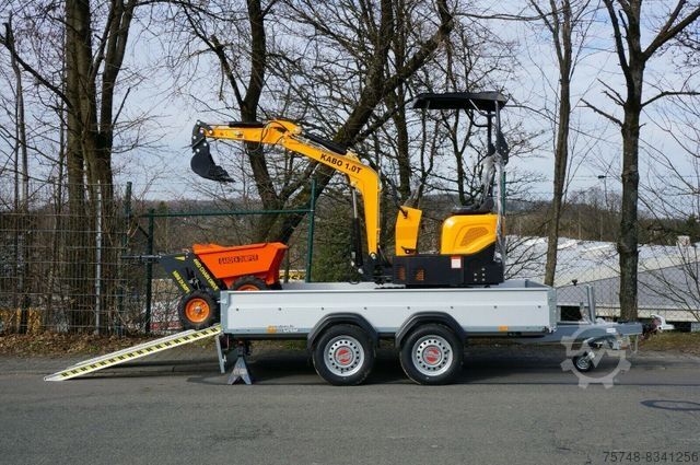 Penggali mini Microbagger 1T Anhänger Minidumper Löffelpaket