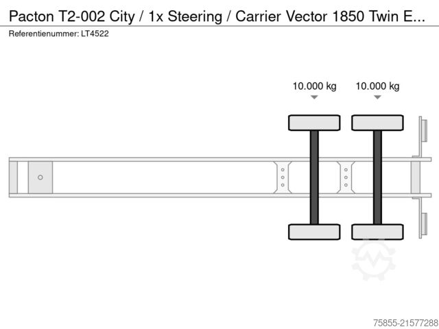 Pārvadājumi saldētavā/saldētavā Pacton T2-002 City / 1x Steering / Carrier Vector 1850...
