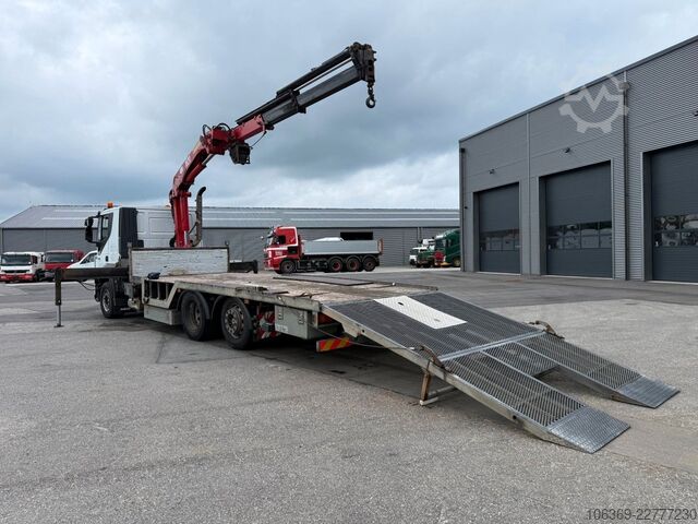 Autovedu veoauto IVECO Stralis 420 6x2 Maschinetransport HMF1823 Crane