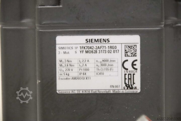 Servo geared motor Siemens Wittenstein 1FK7042-2AF71-1RG0  SP 075S-MC1-3
