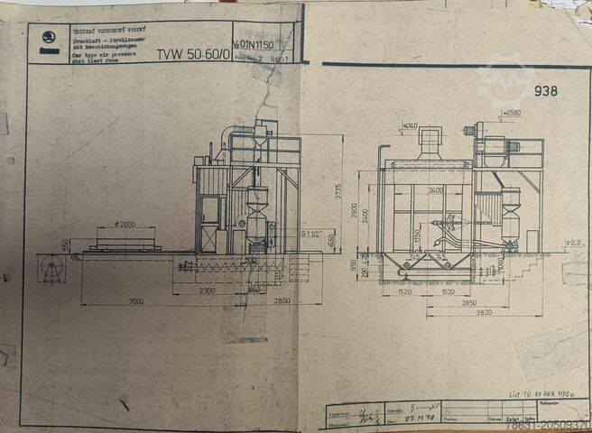 Sandstrahlkabine, Strahlkabine Škoda TVW 50-60/0