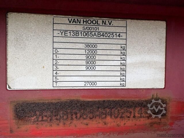 कंटेनर परिवहन Van Hool 3B0070 20FT Kipper-Tip chassis / HATZ diesel en...
