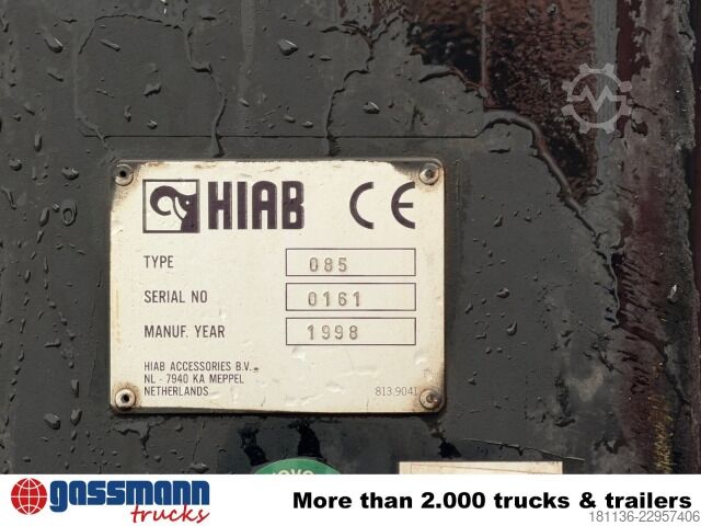 Grua montada em camião HIAB 085-3, absattelbar
