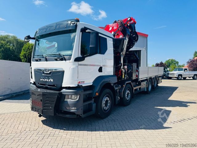Camion plateau MAN MAN TGS 32.510 mit F710 Frontkran sofort