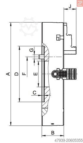 τετράσαγονική πλάκα συγκράτησης Planscheibe Ø 700 mm / Guss