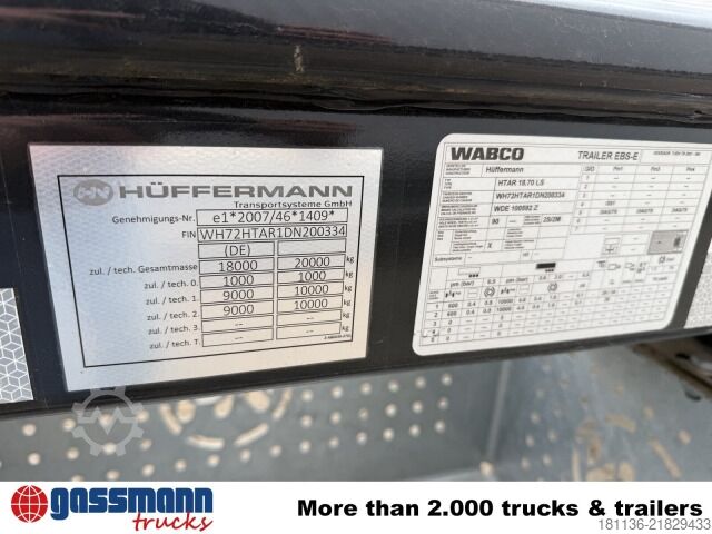Rullplatformas piekabe Hüffermann HTAR 18.70 LS