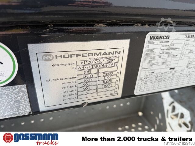 Roll-off prikolica Hüffermann HTAR 18.70 LS, Neuwertig, Archivfotos!