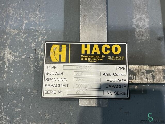 Blechscheren HACO HSL3006, 3000x6mm 2011 HACO 