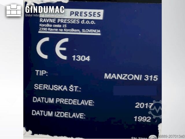 机械冲压机 RAVNE PRESSES Manzoni 315