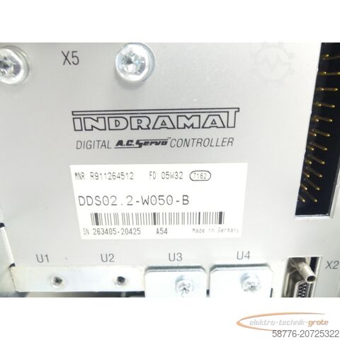 Indramat Komponente Indramat DDS02.2-W050-B Controller SN: 263405-20425