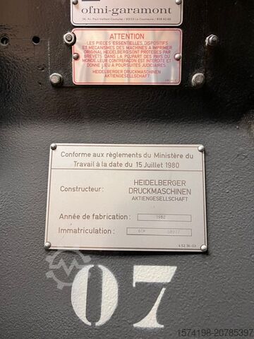 Letterpress printing machine Heidelberg GTP