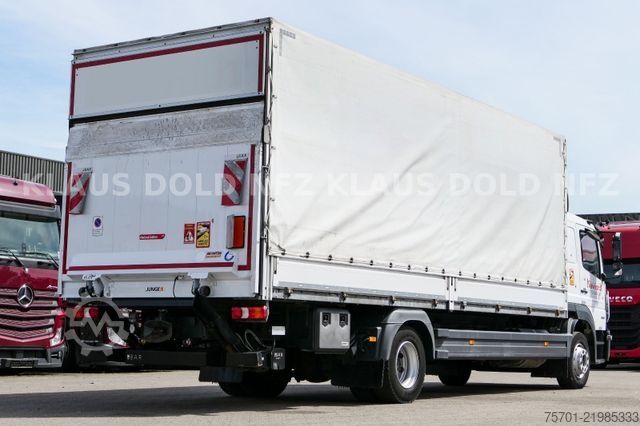 รถบรรทุกพื้นเรียบพร้อมผ้าใบคลุม MERCEDES-BENZ Atego 1530 Pritsche Plane Standklima LBW Euro 6
